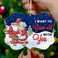 Thumbnail for Personalized I Want To Grow Old With You Couple Printed Wood Ornament, Customized Holiday Ornament CHI-YEN