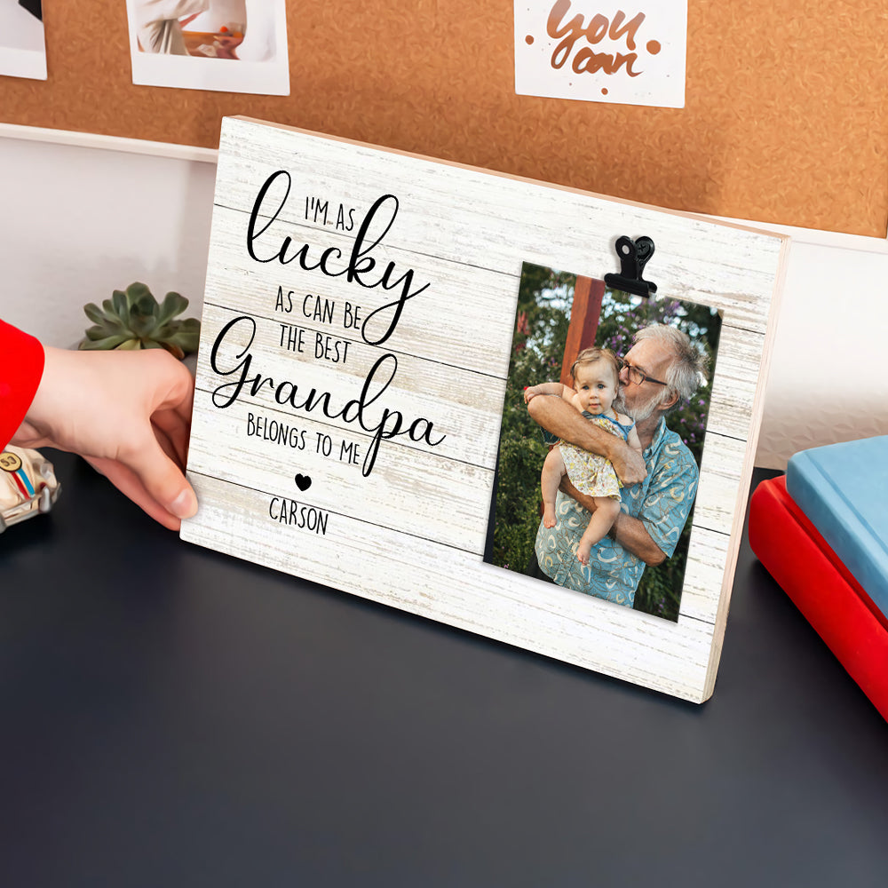 LUCKY as can be the best - Personalized Photo clip frame