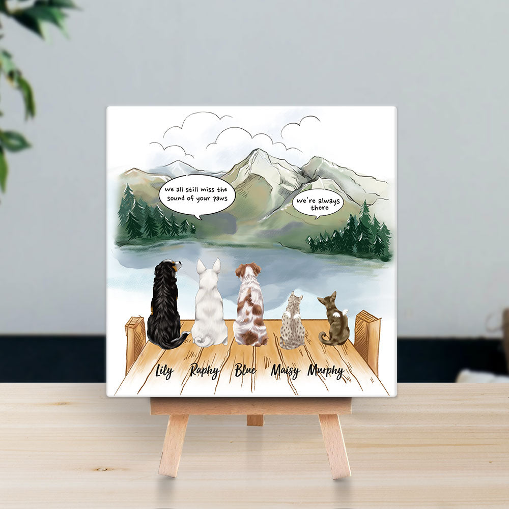 Pet Memorial Square Mountain Stone Album - Dog Cat Loss Gifts - Jonxifon