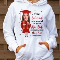 Thumbnail for Personalized She Believed She Could Senior Class Of 2023 Graduation T-shirt, Grad Gift CustomCat