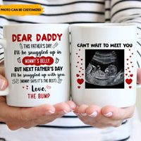 Thumbnail for Snuggled up in belly's Mom - Personalized Coffee Mug