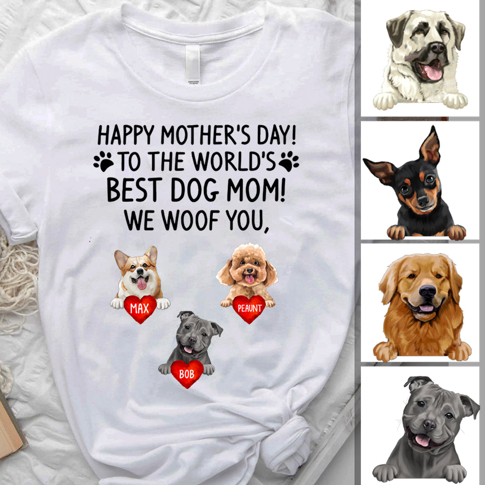 Happy Mother's Day Dog Mom, Custom Shirt For Dog Lovers - Personalized Gifts