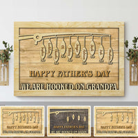 Thumbnail for WE ARE HOOKED ON GRANDPA/DADDY - Personalized Canvas