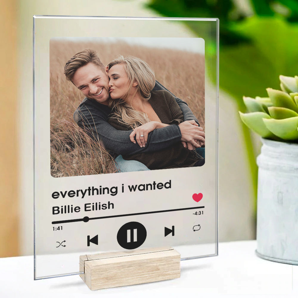 Couple Personalised Song Playlist - Acrylic Plaque