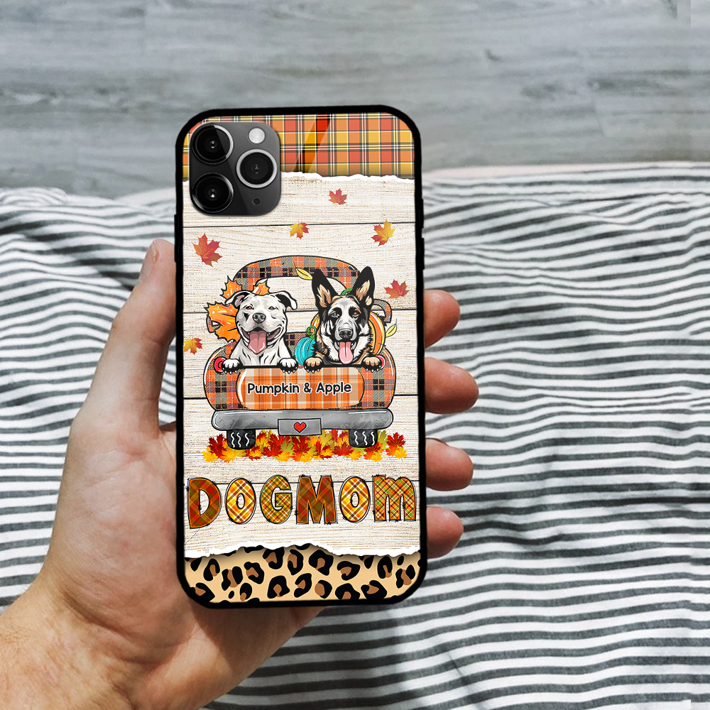 Personalized Dog Mom Fall Truck Phone Case PC - Customized Phone Case CHI-YEN