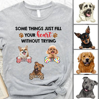 Thumbnail for Some Things Just Fill Your Heart - Personalized T-Shirt, Gift For Dog Lovers