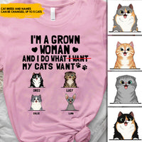 Thumbnail for I do what my cat wants Personalized T-shirt