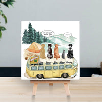 Thumbnail for Personalized Pet Memorial Square Stone Album-Dog Cat Loss Gifts-Pet Bereavement Gift-DOG & CAT-Camping - Jonxifon