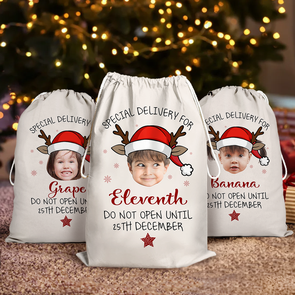 Custom Christmas Reindeer Photo Christmas Bag, Christmas Gift YHN-YEN