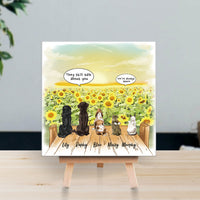 Thumbnail for Personalized Pet Memorial Square Stone Album-Dog Cat Loss Gifts-Pet Bereavement Gift-DOG & CAT-Sunflower - Jonxifon