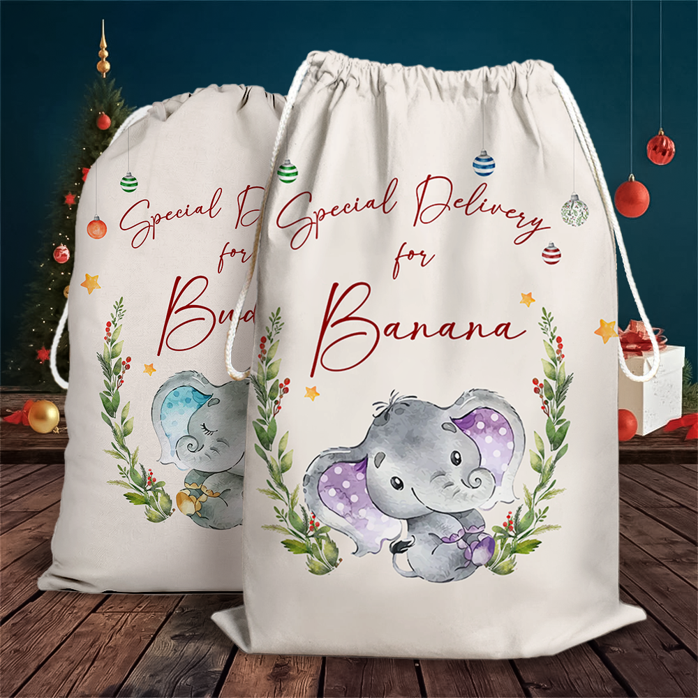 Custom Baby Name Christmas Bag, Christmas Gift