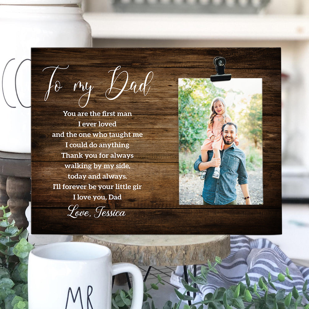 Everything I am, you helped me to be - Personalized Photo clip frame