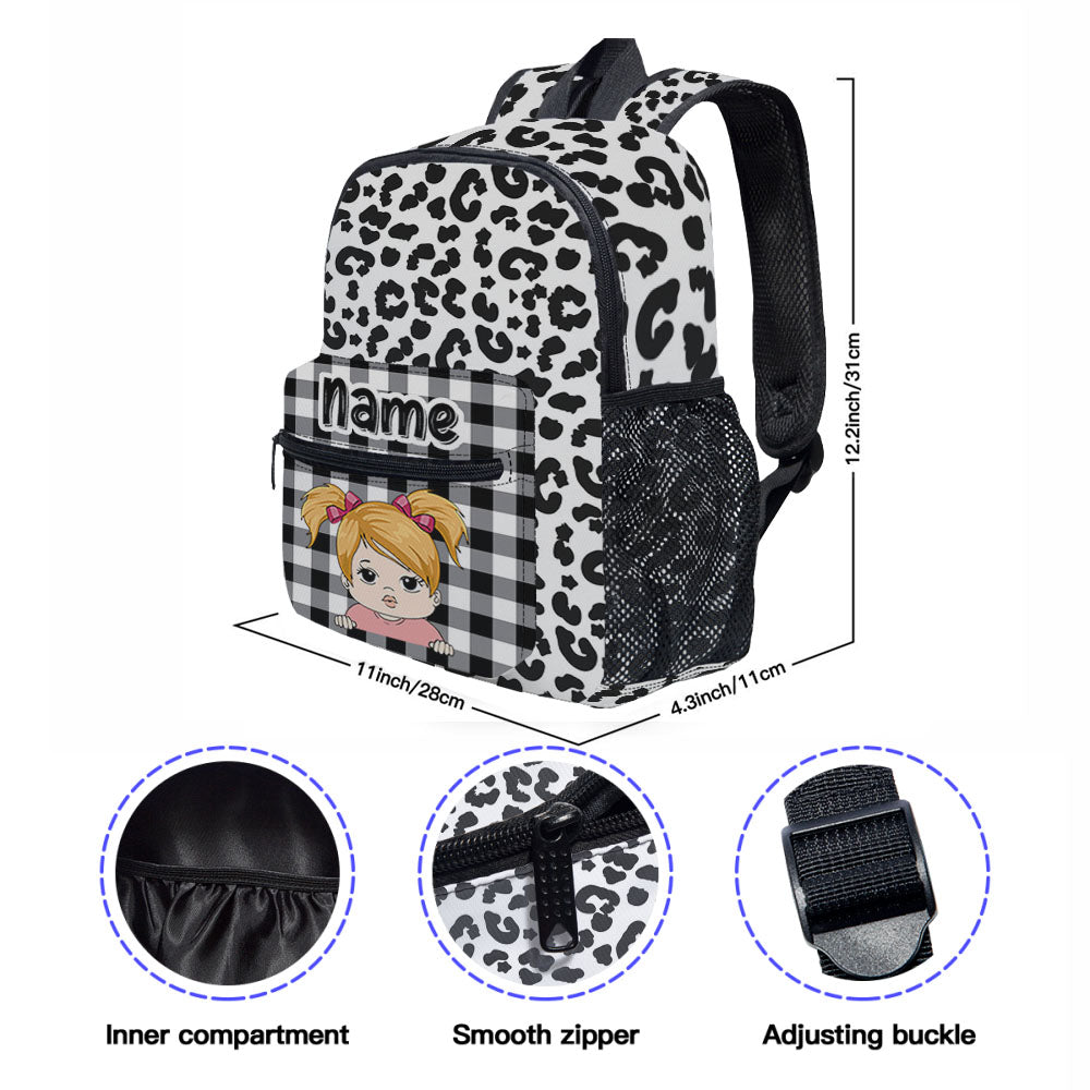 Custom Cheetah Pattern Kids Backpack, Back to School Gift