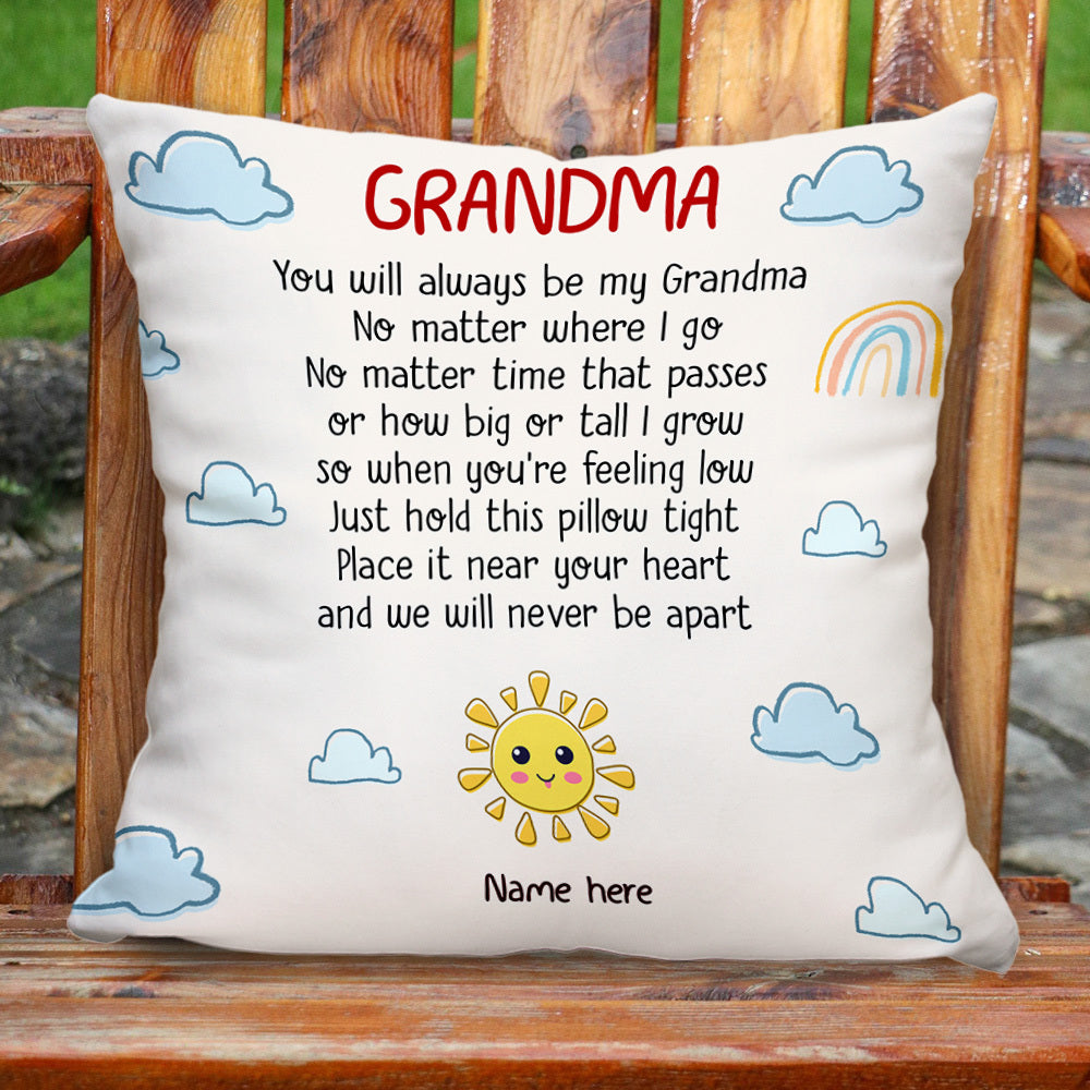 Personalized Grandma Little Sunshines Pillow, Gift For Mom Nana