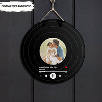 Thumbnail for Father's day Personalized Record - Personalized Round Wooden Door