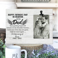 Thumbnail for Happy Father's day in heaven - Personalized Photo clip frame