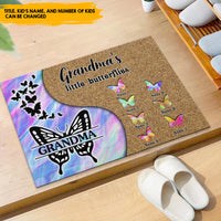 Thumbnail for Grandma's Little Butterflies - Personalized Hologram Doormat, Mother's Day