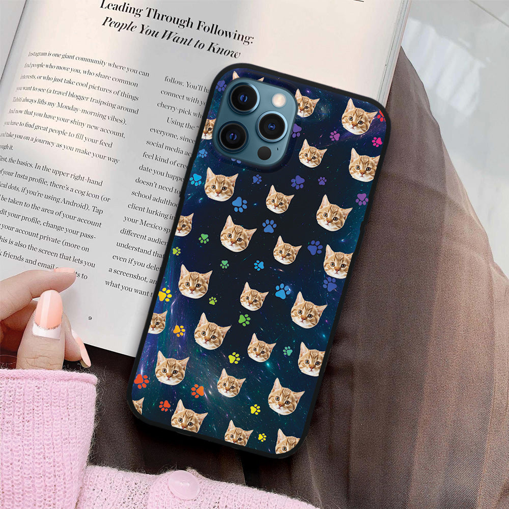 Custom Pet Photo Neon Color Silicone Phone Case, Gift For Dog Cat Lovers AA