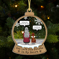 Thumbnail for You Left Paw Prints On My Heart Personalized Dog Memorial Printed Acrylic Ornament, Sympathy Gift CHI-YEN