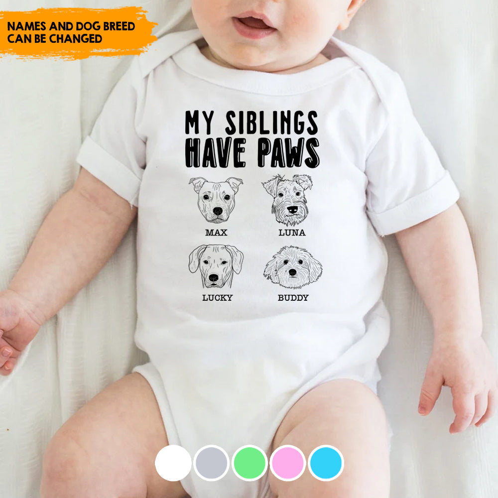 This baby is protected by dogs - Personalized Baby Onesie