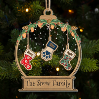 Thumbnail for Personalized Christmas Stocking Family Member Gift Printed Acrylic Ornament, Customized Holiday Ornament CHI-YEN