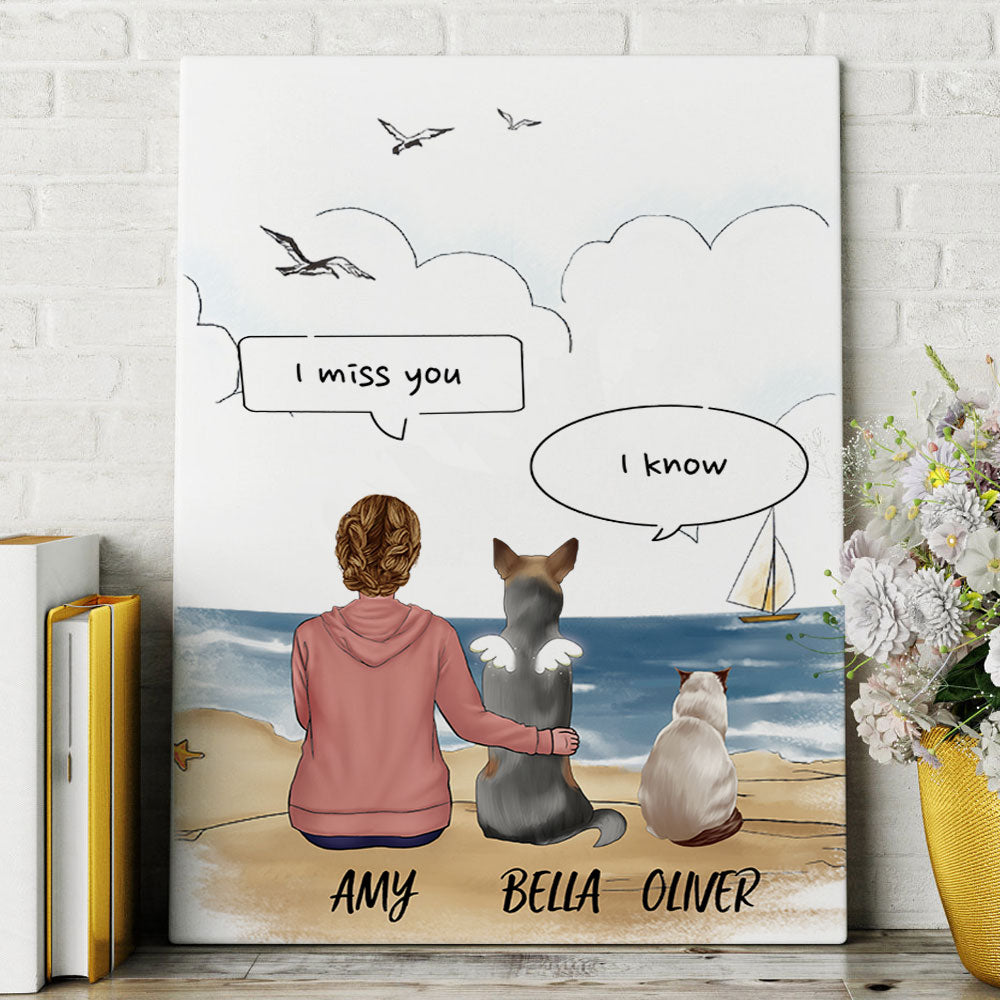 I Miss You Conversation - Canvas Print For Dog Lovers - Jonxifon