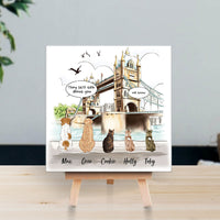 Thumbnail for Personalized Pet Memorial Square Stone Album-Dog Cat Loss Gifts-Pet Bereavement Gift-DOG & CAT-London Bridge - Jonxifon