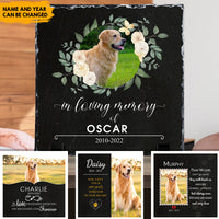 Thumbnail for Pet Memorial Stone with Photo - Square Slate Photo