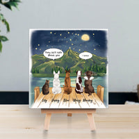 Thumbnail for Personalized Pet Memorial Square Stone Album-Dog Cat Loss Gifts-Pet Bereavement Gift-DOG & CAT-Moonlight - Jonxifon