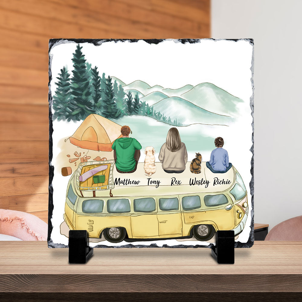 Personalized Family Slate Photo - Camping, Gift For Camping Lovers - Jonxifon