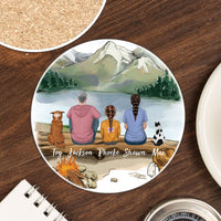 Thumbnail for Family Circle Stone Coasters Gifts For The Whole Family - Hiking - Jonxifon