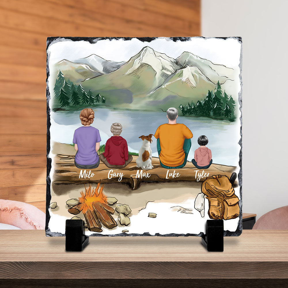 Personalized Family Slate Photo - Hiking, Gift For Campers - Jonxifon