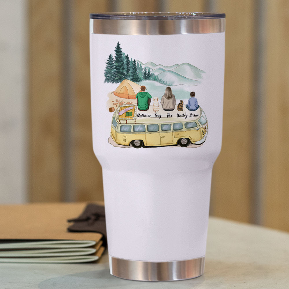 Family's Camping Lovers 30oz Tumbler, Gift For Campers, Gift For Family - Jonxifon