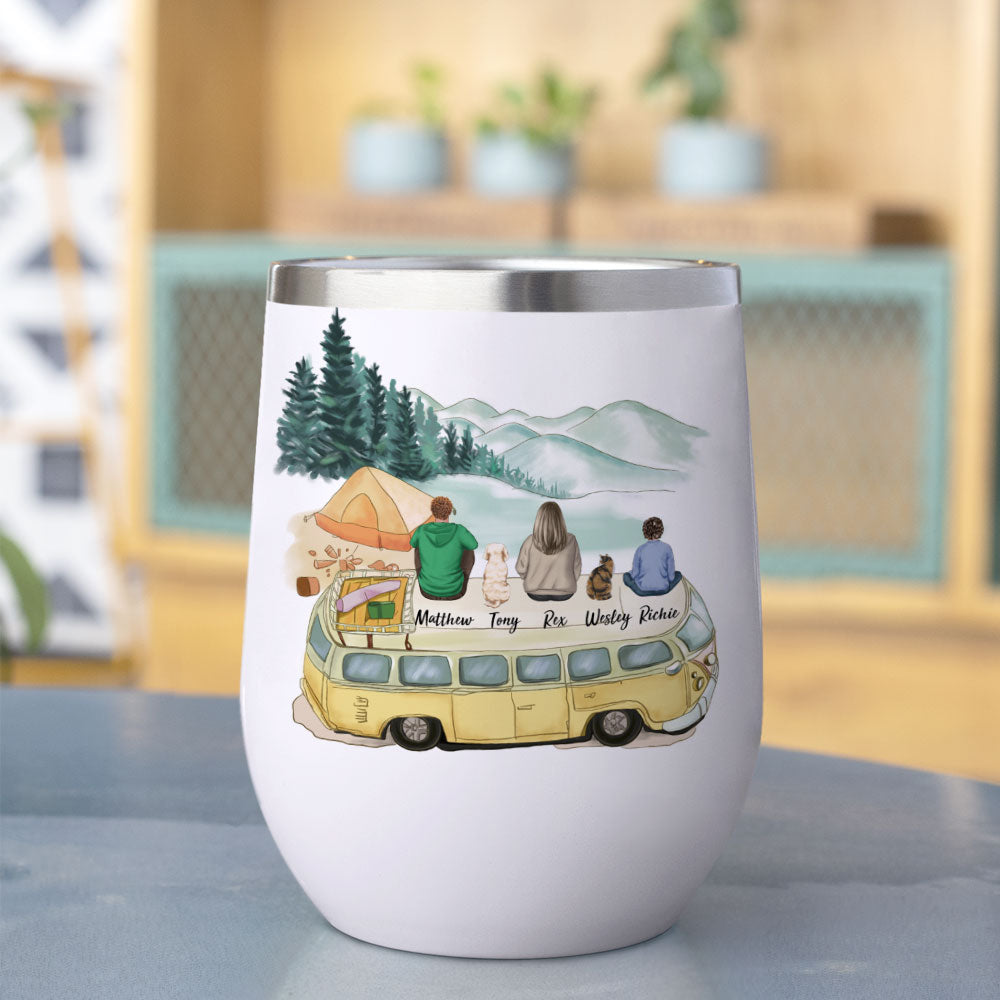 Family's Camping Lovers 12oz Tumbler, Gift For Campers, Gift For Family - Jonxifon