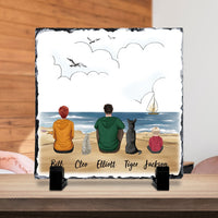 Thumbnail for Personalized Family Slate Photo - Beach & Wooden Dock - Jonxifon