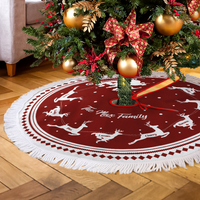 Thumbnail for Custom Reindeer With Name Family Christmas Tree Skirt, Christmas Gift YHN-THUY