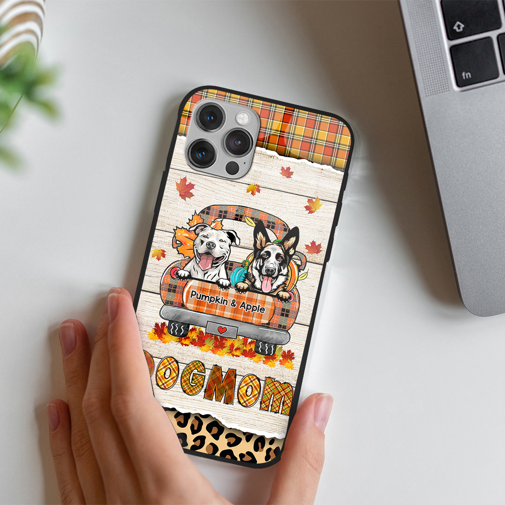 Personalized Dog Mom Fall Truck Phone Case PC - Customized Phone Case CHI-YEN