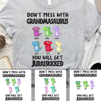 Thumbnail for Don't Mess With Mamasaurus - Personalized T-Shirt, Gift For Mother's Day