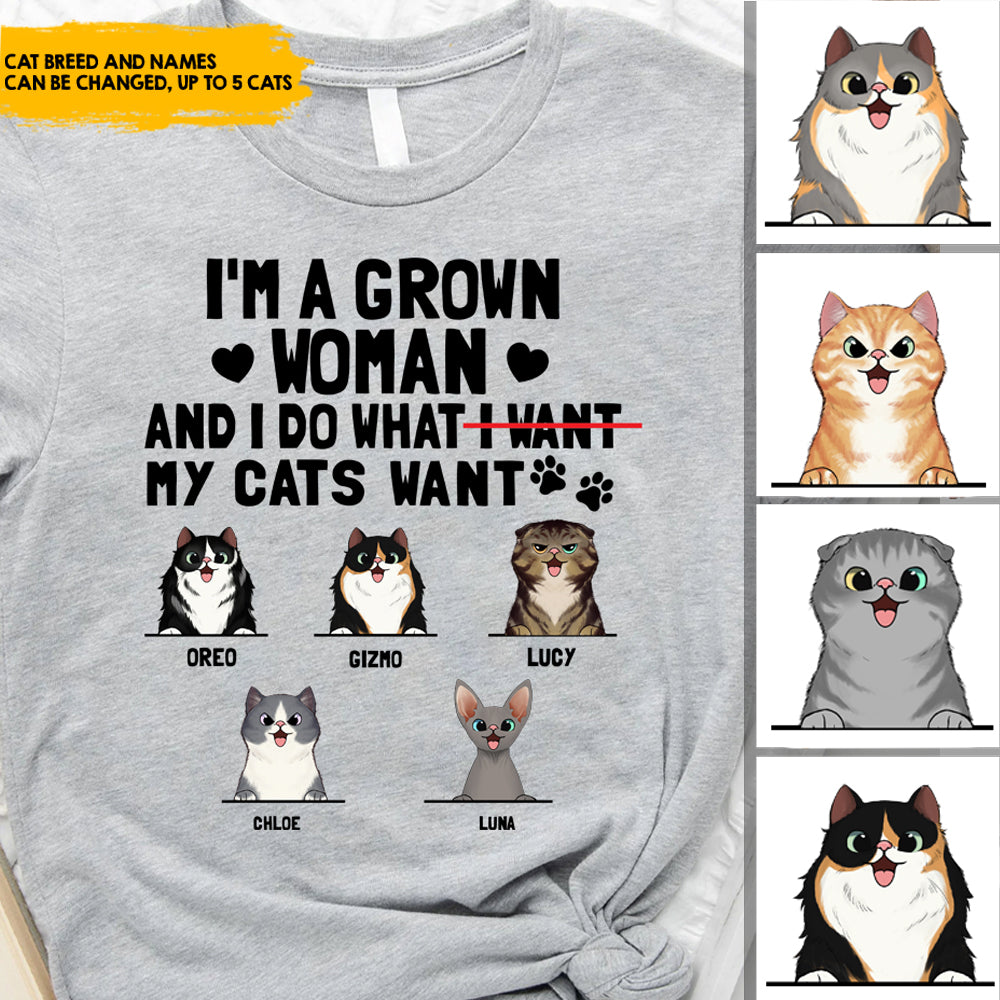 I do what my cat wants Personalized T-shirt