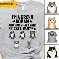 Thumbnail for I do what my cat wants Personalized T-shirt