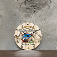 Thumbnail for Personalized Welcome To Our Rolling Estate Camping Couple Wall Wooden Clock, Gift For Camping Lovers CHI-YEN