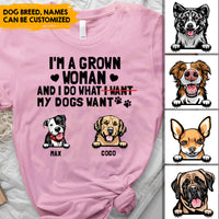 Thumbnail for I do what my dog wants Personalized T-shirt