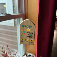 Thumbnail for Personalized Reason To Bee Happy Wind Chime Mom Grandma, Gift For Grandma YHN-THUY