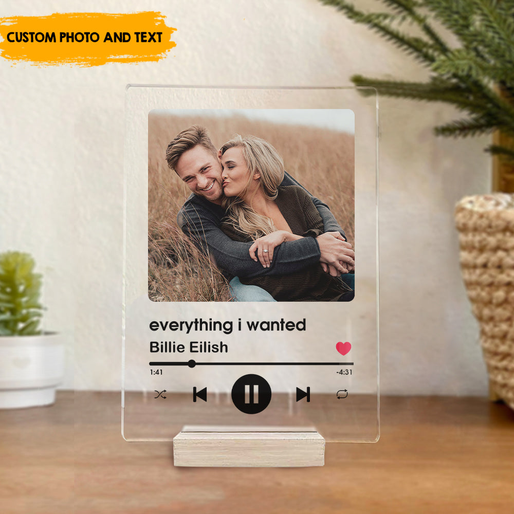 Couple Personalised Song Playlist - Acrylic Plaque