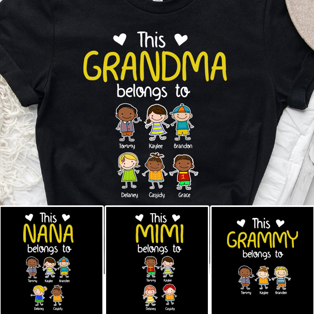 This Grandma Belongs To Personalized Shirt Custom Kid Name Mothers Day