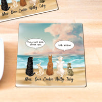 Thumbnail for Personalized Pet Memorial Square Stone Coasters-Dog Cat Loss Gifts-Pet Bereavement Gift-DOG & CAT-Rosy Clouds - Jonxifon