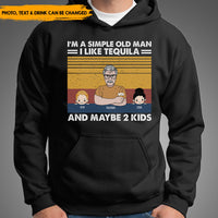 Thumbnail for I'm a Simple Old Man I Like Bourbon Personalized Shirt Custom Kid Name