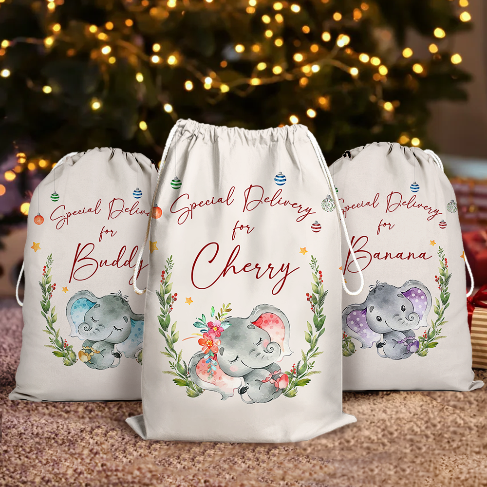 Custom Baby Name Christmas Bag, Christmas Gift