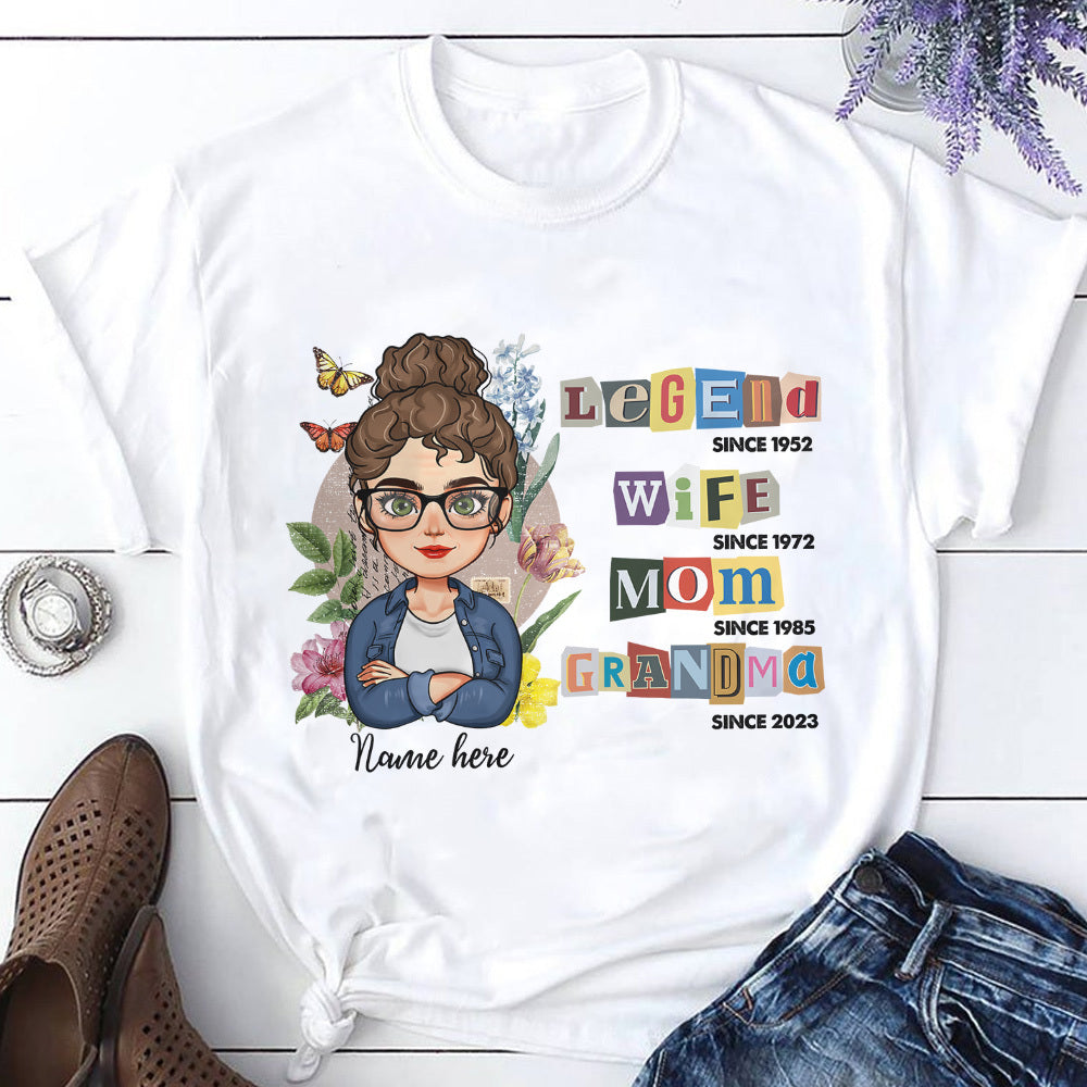 Personalized Legend Wife Mom Grandma T-shirt, Gift For Mother's Day