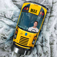 Thumbnail for Custom Photo Bus Driver Tumbler, Gift For Bus Driver